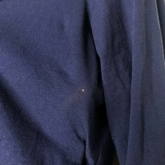 THEORY Navy Blue Top Womens Small Basics Timeless Normcore Corpcore Capsule Chic - Picture 7 of 7